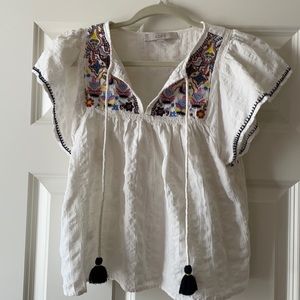 LOFT embroidered top